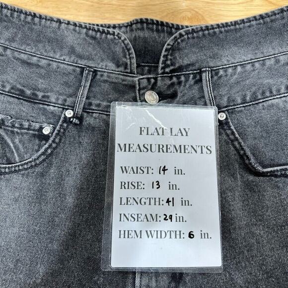 GRLFRND The Dee in Rumor Has It Women's 24 Charcoal Gray Denim High Waist Jeans - Picture 11 of 11